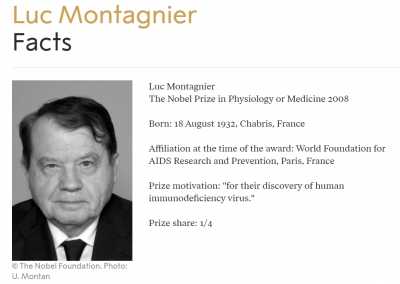 Nobel Prize Winner Dr. Luc Montagnier