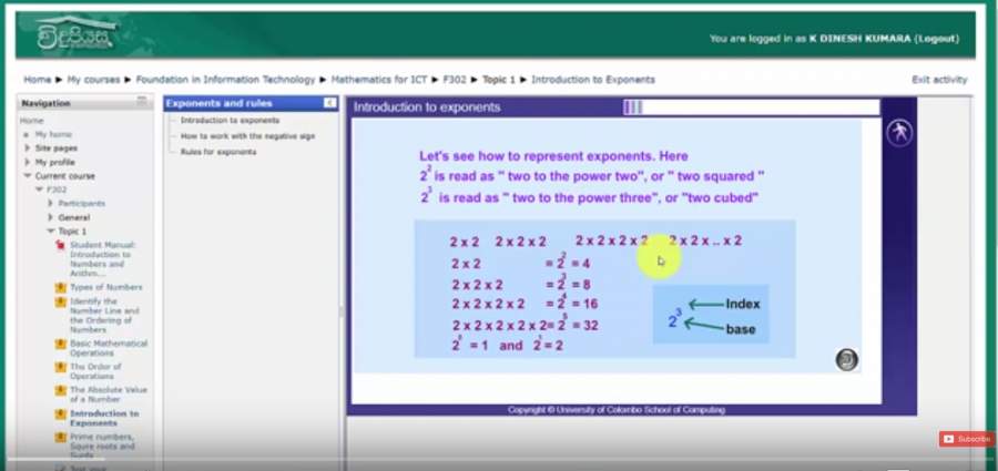 20-UCSC FIT F302 Topic 1 Introduction to exponents