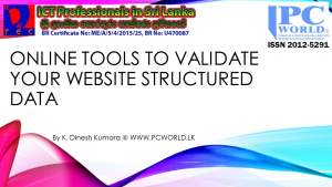 Online Tools to validate your website Structured data