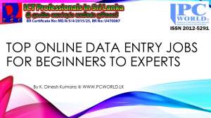 Top Online Data Entry Jobs for Beginners to Experts