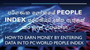 How to earn money by entering data in to PC World People Index System